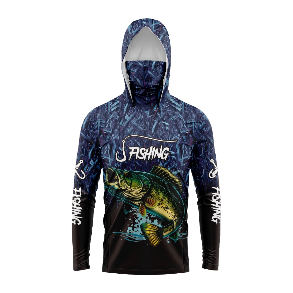 Men Bass Fish Print Fishing Ho - Sports Mask Breathable 评论和价格